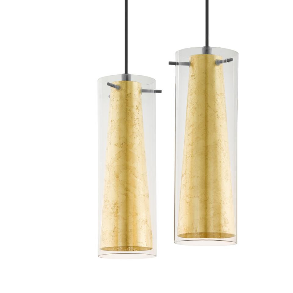 Eglo Pinto Gold Hanglamp E Cm Zwart Goud Leen Bakker