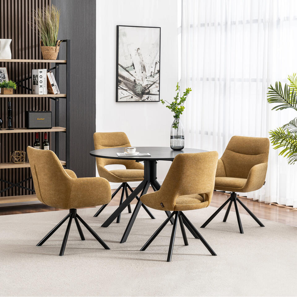 Furnihaus Draaibare Eetkamerstoelen Met Armleuning Set Van 2 Olivia