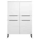 Kast Malaga - wit/zwart - 175x120x41 cm