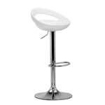 Barkruk Hamburg - wit/chroom