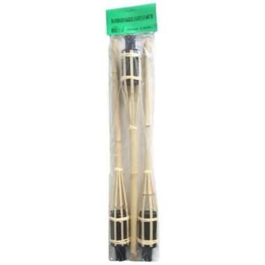 Tuinfakkels - 3 stuks - bamboe - navulbaar - 60 cm product