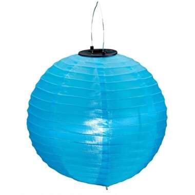 Lampion - solar tuinverlichting - blauw - 30 cm product