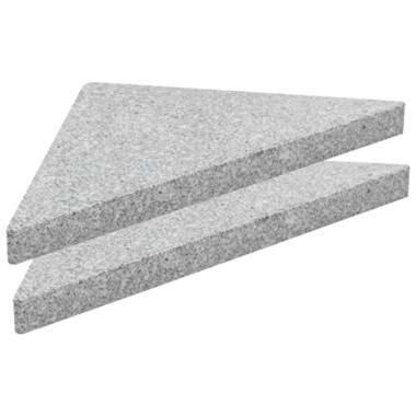 vidaXL Plaque de poids triangulaire pour parasol Granit 15 kg Gris product