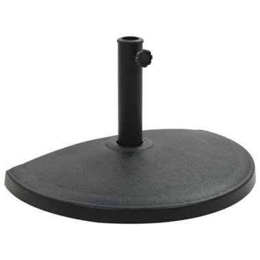 vidaXL Socle demi-rond de parasol Polyrésine 15 kg Noir product