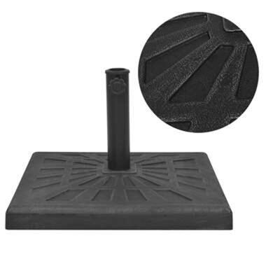 vidaXL Base carrée de parasol Résine Noir 19 kg product
