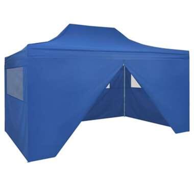 vidaXL Tente pliable avec 4 parois latérales 3 x 4,5 m Bleu product
