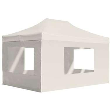 vidaXL Tente de réception pliable avec parois Aluminium 4,5x3 m Crème product