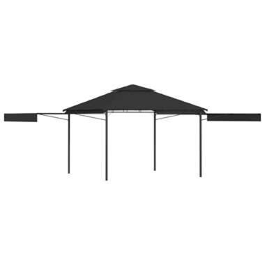 vidaXL Prieel met uitschuifbare daken 180 g/m² 3x3x2,75 m antraciet product