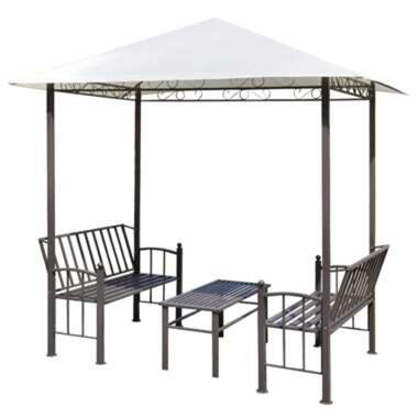 vidaXL Pavillon de jardin avec table et bancs 2,5 x 1,5 x 2,4 m product