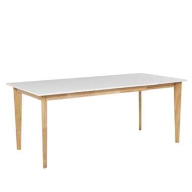 Table à manger extensible blanche et bois clair 140/180 x 90 cm SOLA product