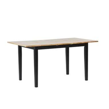 Table de salle à manger extensible en bois clair et noir 120/150 x 80 cm HOUSTON product