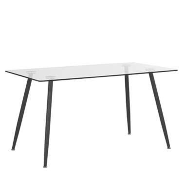 MIDLAND - Eettafel - Zwart - 80 x 140 cm - Veiligheidsglas product