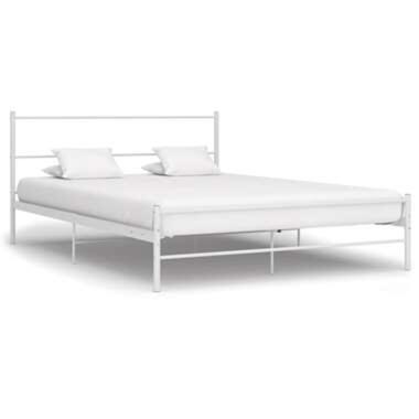 vidaXL Cadre de lit sans matelas blanc métal 140x200 cm product