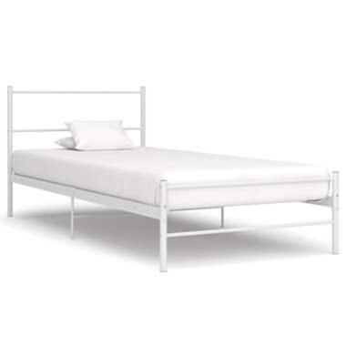 vidaXL Cadre de lit blanc métal 90x200 cm product