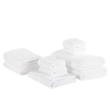 Lot de 9 serviettes de bain en coton blanc AREORA product