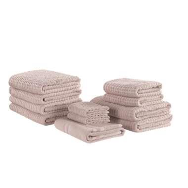 Lot de 11 serviettes de bain en coton rose ATAI product