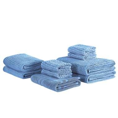 AREORA - Handdoek set van 9 - Blauw - Katoen product