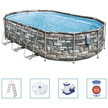 Bestway Ensemble de piscine ovale Power Steel Comfort 610x366x122 cm product