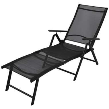 vidaXL Chaise longue pliable Aluminium Noir product