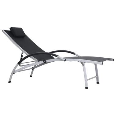 vidaXL Chaise longue aluminium et textilène noir product