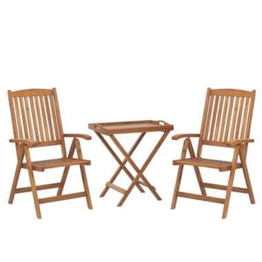 Set de terrasse table et 2 chaises en bois clair JAVA product