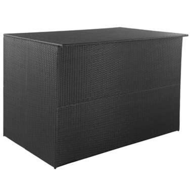 vidaXL Boîte de rangement de jardin Noir 150x100x100 cm Résine tressée product
