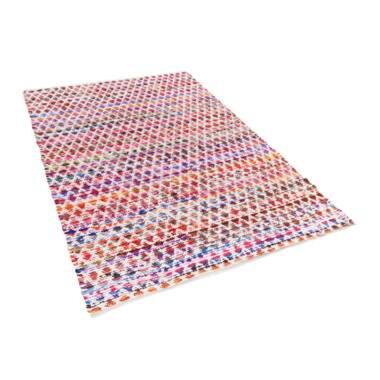 Tapis rectangulaire en coton - Tapis multicolore 140x200 cm - bariolé - ARAKLI product