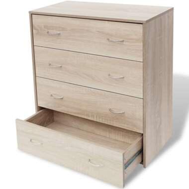 vidaXL Buffet avec 4 tiroirs 60 x 30,5 x 71 cm Couleur de chêne product