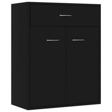 vidaXL Buffet noir 60x30x75 cm bois d'ingénierie product