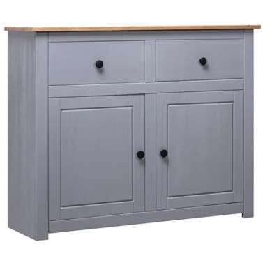 vidaXL Buffet Gris 93x40x80 cm Pin solide Assortiment Panama product