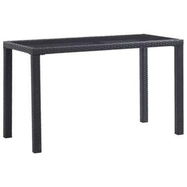 VIDAXL Table de jardin Noir 123x60x74 cm Résine tressée product