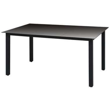 vidaXL Table de jardin Noir 150 x 90 x 74 cm Aluminium et verre product
