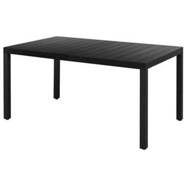 VIDAXL Table de jardin Noir 150 x 90 x 74 cm Aluminium et WPC product