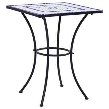 VIDAXL Table de bistro mosaïque Bleu et blanc 60 cm Céramique product