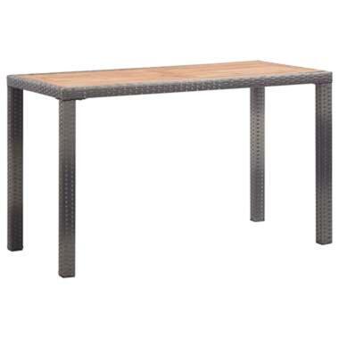 vidaXL Table de jardin Anthracite et marron 123x60x74 cm Bois d'acacia product