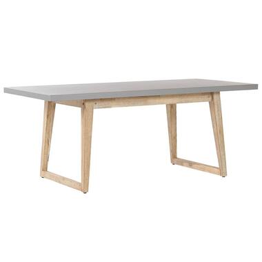 Table de jardin en fibre-ciment gris et bois clair 180 x 90 cm ORIA product