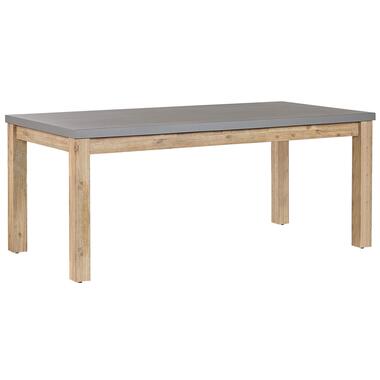 Table de jardin en fibre-ciment gris et bois d'acacia 180 x 90 cm OSTUNI product