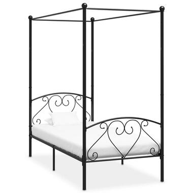 vidaXL Cadre de lit à baldaquin Noir Métal 90 x 200 cm product