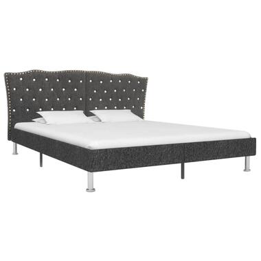 vidaXL Cadre de lit sans matelas gris foncé tissu 160x200 cm product