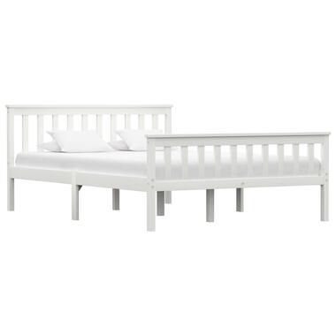 VIDAXL Bedframe massief grenenhout wit 140x200 cm product