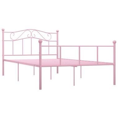 vidaXL Cadre de lit sans matelas rose métal 160x200 cm product