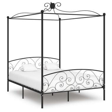 vidaXL Cadre de lit à baldaquin Noir Métal 180 x 200 cm product