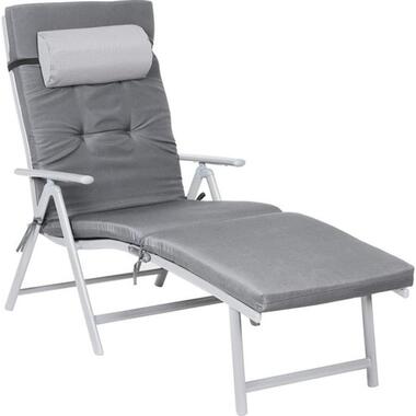 O'DADDY Chaise longue pliable - lit de soleil avec appui-tête - 183x60x39 - GR product