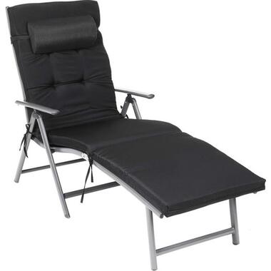 O'DADDY Chaise longue pliable - lit de soleil avec appui-tête - 183x60x39 - ZW product