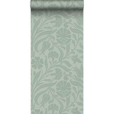 ESTAhome behangpapier - bloemen - vergrijsd mintgroen - 50 x 900 cm product