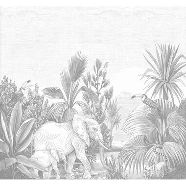 ESTAhome papier peint panoramique - jungle - gris - 3 x 2,79 m product
