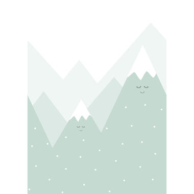 ESTAhome papier peint panoramique - montagnes - vert menthe - 200 x 279 cm product