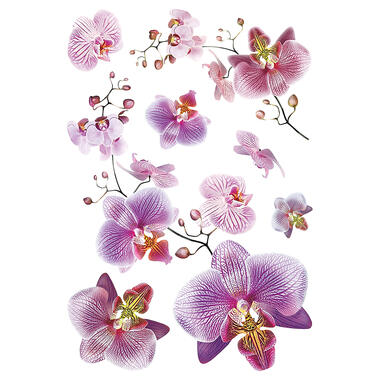 Sanders & Sanders muursticker - bloemen - roze en lila paars - 42,5 x 65 cm product