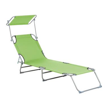 Chaise longue vert citron avec pare-soleil FOLIGNO product