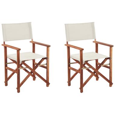 Lot de 2 chaises de jardin CINE Bois Blanc cassé product